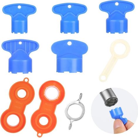 Aeratore per rubinetto - Aeratore per rubinetto dell'acqua - Aeratori per rubinetto con chiave per la rimozione dell'aeratore, pezzo di ricambio per limitatore di flusso per il risparmio idrico (1/2)