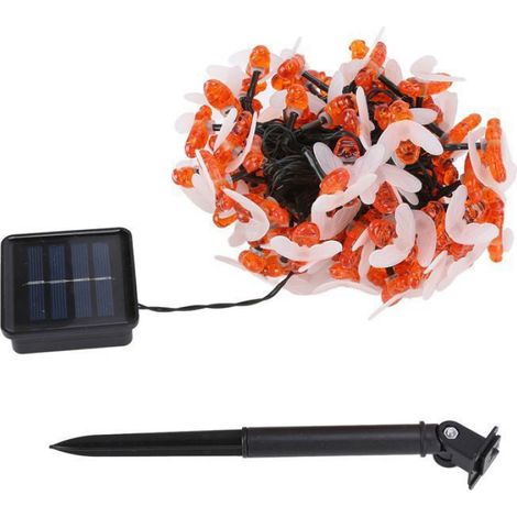 Guirlande Lumineuse - LED Blanc Chaud - Étanche IP65 - Solaire avec Capteur Crépusculaire - 12 Mètres - 100 LED - Pour Jardin Terrasse Extérieur - 1 Pièce (1/5)