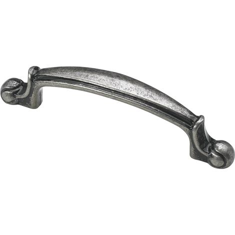 Hettich Möbelgriff Zinkdruckguss silber 12,0 x 88,0 x 22,0 mm - 1 Stück Filzgleiter & Möbelgriffe