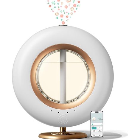 Ätherisches Öl-Diffusor 120 ml für große Räume - Bluetooth Smart Control, 4 Nebelstufen, Ultraschall-Aromatherapie-Diffusor mit Nachtlicht für Zuhause, Büro und Schlafzimmer (Wasser und ätherische ...