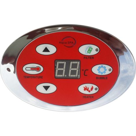 Ospazia – Panneau de contrôle pour spa gonflable – Pièce d'origine compatible Spa Lounge et Aquaspa – Dimensions 12.7 x 8.5 x 2.5 cm – Couleur rouge