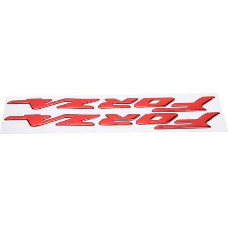 Paire d'autocollants emblèmes 3D pour carrosserie de moto Honda FORZA 300 125 250 (rouge) (1/5)