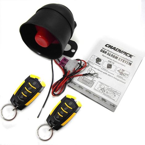 Auto-Hupenalarm, universelles Auto-Alarmsystem mit 2 Fernbedienungen, für 12-V-Geräte, 7 Empfindlichkeitsstufen, Diebstahlsicherung (CW-8182)