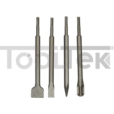 SET 4 SCALPELLI SDS-PLUS PIATTO/PUNTA/SCANALATORE 250mm G40011