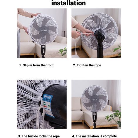 Grille de protection ventilateur électrique pour bébé enfants, filet de sécurité anti-doigts, housse anti-poussière maison bureau (1/5)