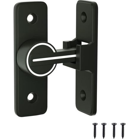 Verrou Serrure de Fermeture Porte Interieure Coulissante de Lumineux, 90° Loquet de Crochet a Porte Bascule, pour Porte, Fenêtre (1/5)