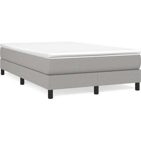 Maison Exclusive - Boxspringbettgestell Hellgrau 120x200 cm Stoff
