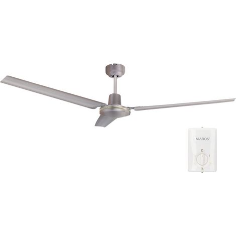 Ventilador Techo Saltok Mando Ø142 220-240v Niquel GARSACO (1/3)
