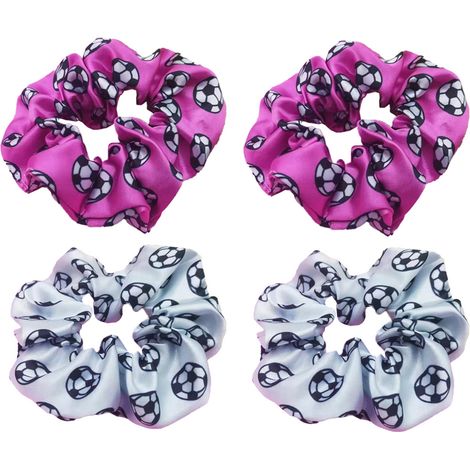 Anneau Cheveux Ballon De Football - Élastique À Cheveux Sportif Imprimé Ballon - Pour Filles Et Adolescents - Lot De 1 (1/5)