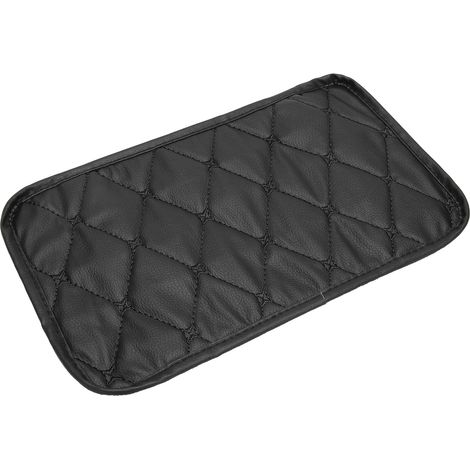 Armlehnenboxmatte, wasserdicht und staubdicht, aus PU-Leder, Aufbewahrungsbox-Abdeckung für Auto, schwarze Linie auf schwarzem Hintergrund (1/5)