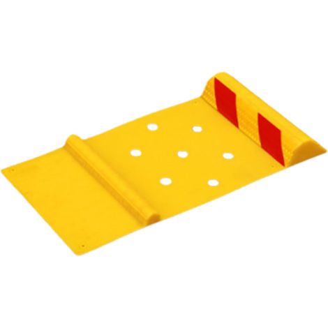 Tapis de stationnement – Butoir de Voiture – Guide de Roue de véhicule, marqueur de Sol de Garage Bandes réfléchissantes de Construction en Caoutchouc, Tapis de positionnement réglable avec (1/5)