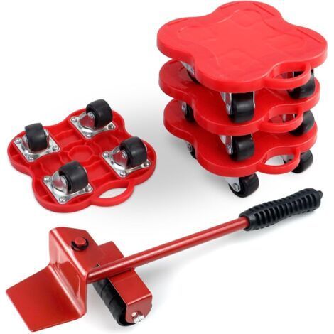 Lot de 4 chariots de déménagement à 4 roues pour réfrigérateur, canapé, armoire, charge maximale de 200 kg (1/5)