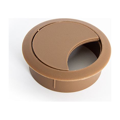 Passacavo in plastica color noce da 60 mm SANS MARQUE