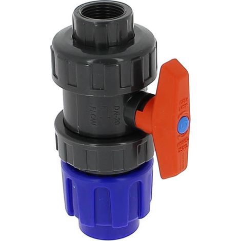 Vanne plastique 1/4 tour femelle 20-27 compression Ø25
