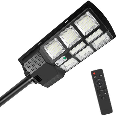Randaco 3X 300W Réverbère Solaire mural solaire avec détecteur de mouvement Lampadaire LED (1/5)