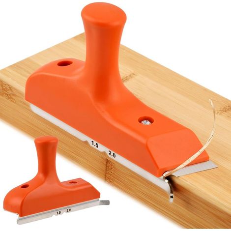 1 paquet Coupebandes professionnel 3 en 1 : coupe rapide et précise des chants droits, courbes et chanfreinés pour bois, PVC et ABS Lames tranchantes en acier inoxydable, poignée ergonomique antidérap