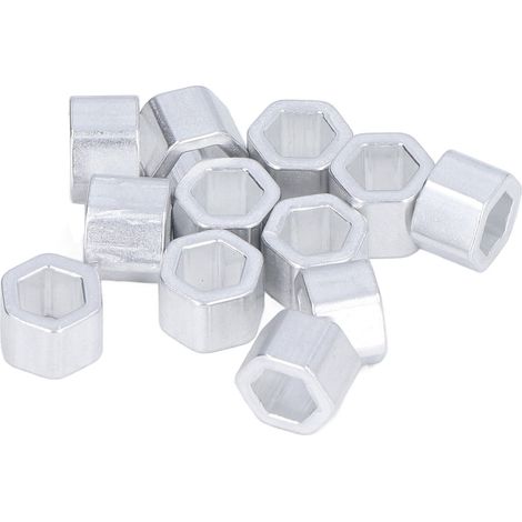 Lot de 12 entretoises aluminium hexagonales, résistantes à la corrosion, pour axe moteur 8mm, douille 8mm, alésage intérieur 8mm, référence 3520-4012-0080 (1/5)
