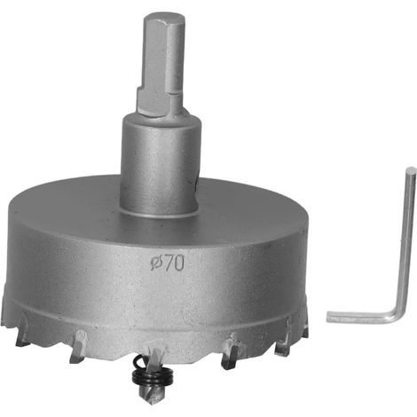 Scie-cloche en carbure 70mm pour métal lourd TCT, ouvre-trous robuste pour plaque d'acier inoxydable (1/5)