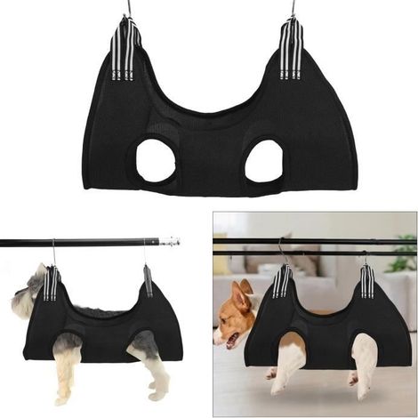 Hängematte für die Tierpflege, atmungsaktive Tierpflege-Schlinge mit 2 Haken (1/4)