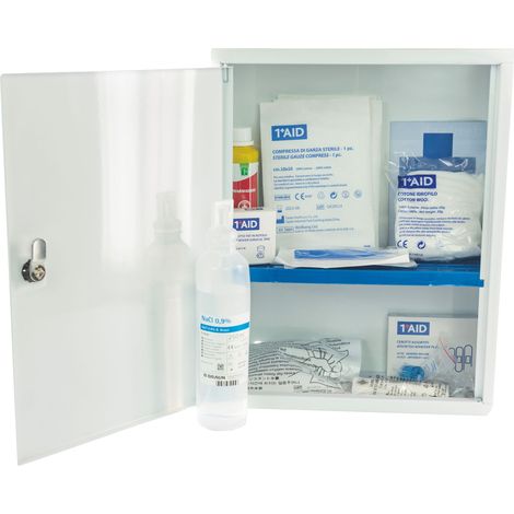 ARMADIETTO PENSILE PRONTO SOCCORSO IN METALLO  cm. 30x14x37 h - ALLEG.2