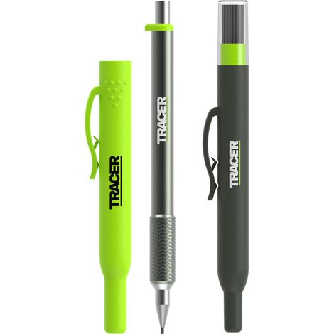 Tracer - Pro Series Präzisionsstift mit 24 Ersatzminen 1,3 mm und Standortholstern All-in-One Aluminium-Präzisionsmarkierungsset - APPK1-PRO