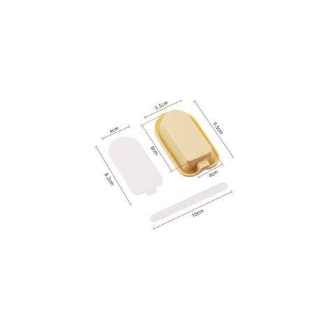 Bac à glaçons en silicone à 4 cavités avec couvercle, résistant aux basses températures (1/4)