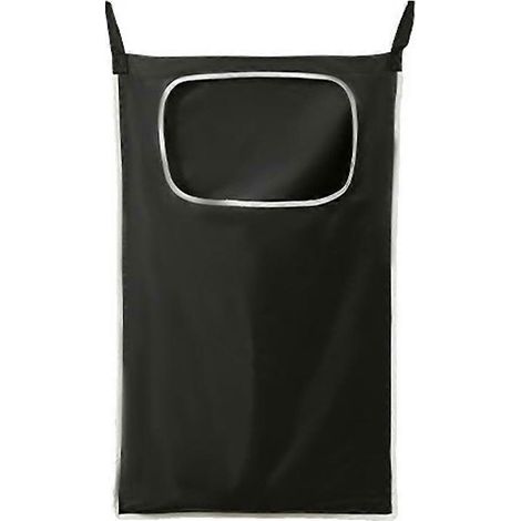 Sac de rangement suspendu à fixer derrière une porte, pour divers articles ménagers et jouets, noir (1/5)