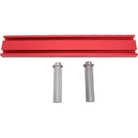 Plaque d’arrêt en aluminium anodisé pour établi bois – Fixation rapide, compatible avec pinces de menuiserie
