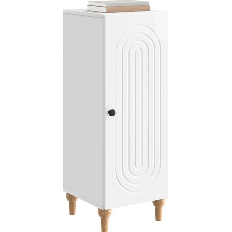 Maison Exclusive - Credenza Bianco Lucido 33 x 34,5 x 90 cm Legno ingegnerizzato