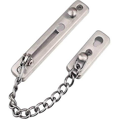 2023 - Cache de protection de chaîne de sécurité de porte en acier inoxydable 304, verrou de porte robuste, chaîne de porte antivol (1/5)