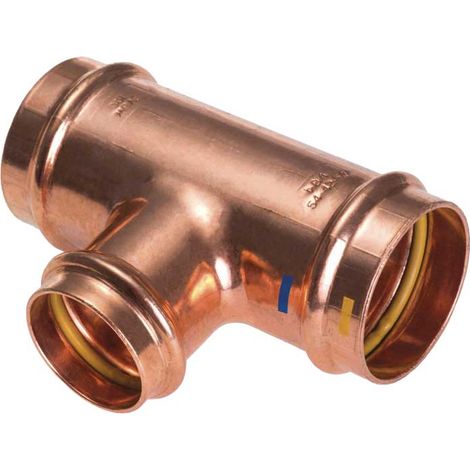 TEE RIDOTTO FEMMINA IN RAME A PRESSARE Ø18 x Ø12 x Ø18 mm