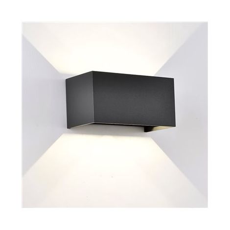 Mantra Aplique LED exterior rectangular DAVOS negro, 4x6W 24W 2700K dimmable 2200Lm, IP54 (1/3)