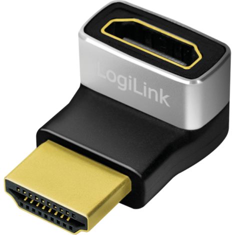 Adaptador HDMI con ángulo de 270°, 8K 60Hz, LogiLink A/M a A/F, chapado en oro, Ultra HD ARC (1/5)