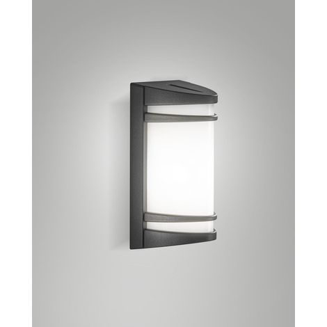 Luminaire extérieur Fabas Luce PIX Dark Grey aluminium gris L 13 cm E27 IP54 réf. 6563-21-294 (1/3)