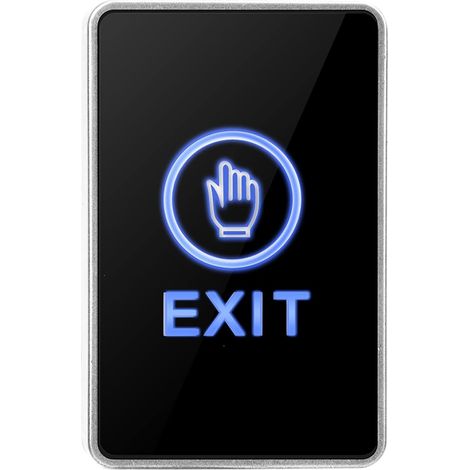 Bouton de Sortie de Porte Push, Interrupteur de Déverrouillage de Porte à Capteur Tactile avec Lumière LED NO NC COM Bouton de Commutation de Contrôle d'accès du Panneau de Capteur Tactile (1/5)
