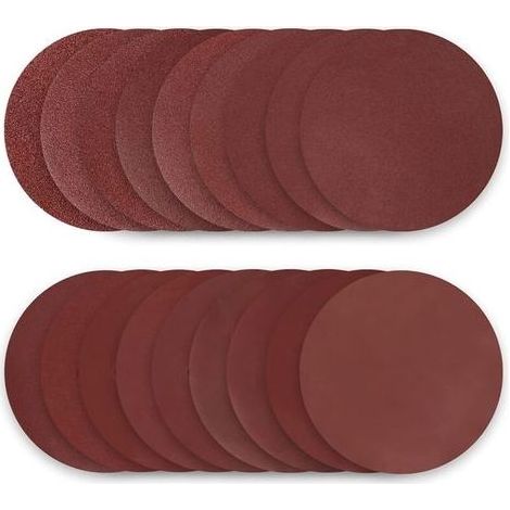 Lot de 50 Disques Abrasifs 180mm - Ponceuse à Papier de Verre Grain 40-400 pour Ponçage du Bois et Métal (1/5)