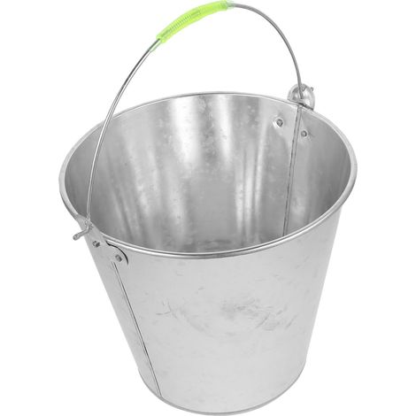 Seau Métallique Portable avec Poignée Capacité Importante pour Stockage Eau Résistant et Léger Polyvalent pour Usage Domestique et Chantier (1/5)