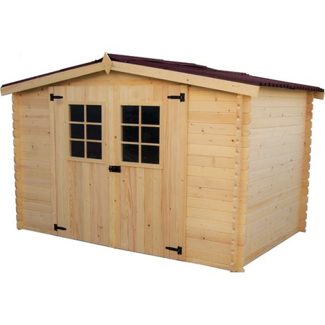 Casita Bosque Alpino 20 mm y Techo de doble pendiente - 3,0X1,85 m (1/3)