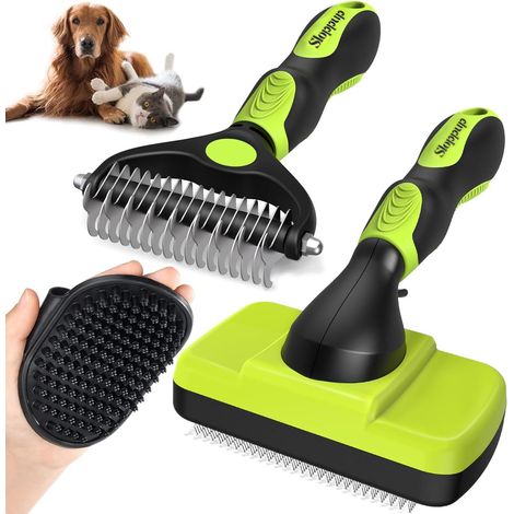 Brosse Chat Brosse Chien, Professionnel Brosses de Toilettage Autonettoyante pour Chien, Ergonomique, Brosses à - MMCD-ZGL-04865 (1/5)
