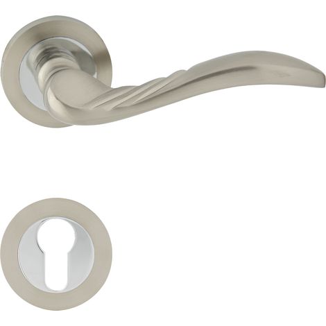 DOMINO Poignée de porte PETRA R M6 M9 PZ Poignée avec plaque PZ pour cylindre profilé (1/5)