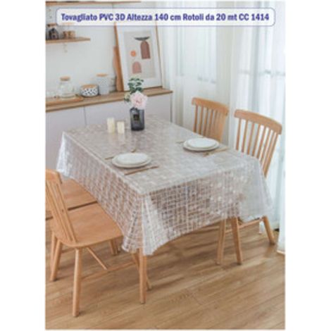 TOVAGLIATO TRASPARENTE SMART LISTA H 140 - 20 Metri lineari