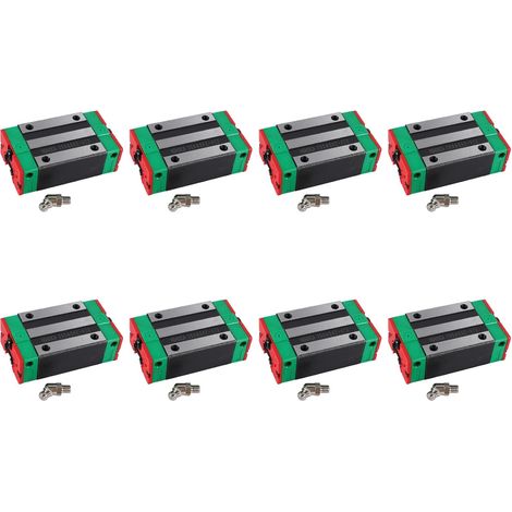 8X HGH20CA 20MM Bloc de Guidage en Acier Linéaire pour ÉQuipement de Fabrication de Pièces de Machines-Outils CNC (1/5)