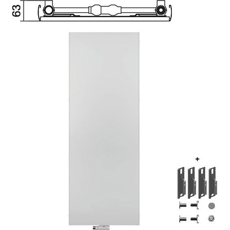 Kermi Verteo Plan Radiateur vertical Type 10 2200x600mm PSN102200601X3K (1/4)