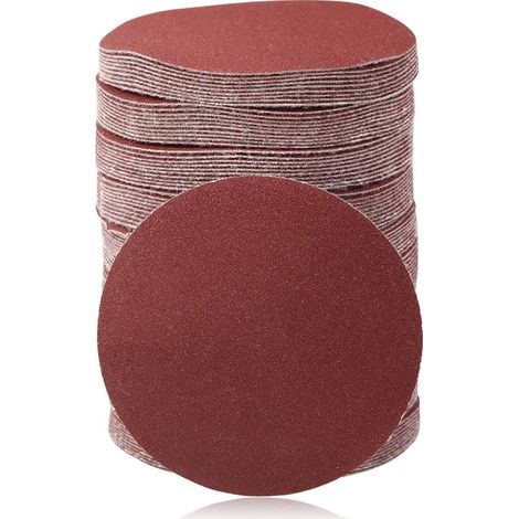 Lot de 50 disques abrasifs de 7,5 cm - Grain 180 - Disques de ponçage à crochet et boucle pour perceuse, meuleuse, outils rotatifs, sans trou