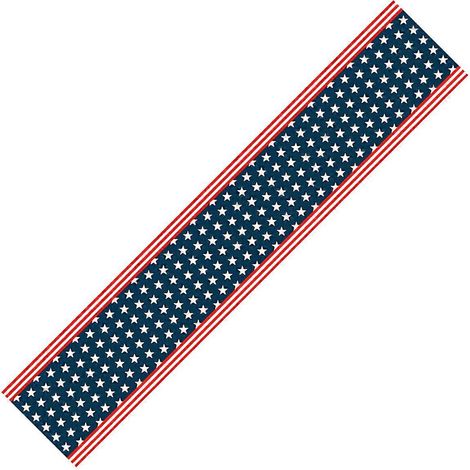 Chemin de table à motifs de symboles nationaux, idéal pour les fêtes estivales, indispensable pour la maison et la cuisine, 185 x 35 cm, multicolore (1/5)