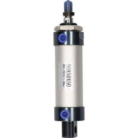 Beyamis Vérin pneumatique MAL, alésage 40 mm, course 50 mm, tige de piston filetée en alliage d'aluminium, mini-vérin pneumatique à double effet (1/5)