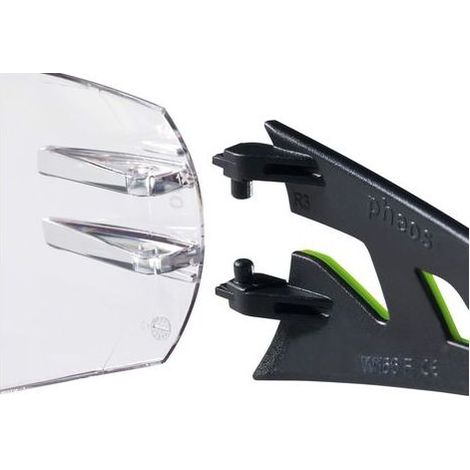 Lunettes de Protection, Oculaire PC Incolore, Normes EN 166 & 170, Lentilles Antibuée, Résistantes aux Rayures - Produits Chimiques, Protection anti-UV400, Légeres (1/5)