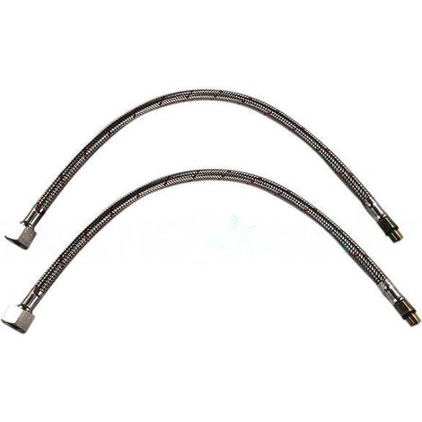 Ricambio coppia flessibili alimentazione M10X1 F3/8" LL.4 Newform 14540 (1/3)
