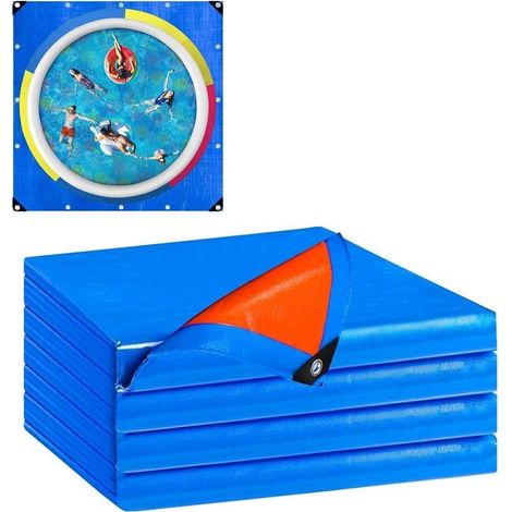 Tapis de piscine pliable double face – Tapis imperméable et antidérapant pour bassin extérieur ou intérieur, facile à ranger, idéal pour adultes et enfants (1/5)