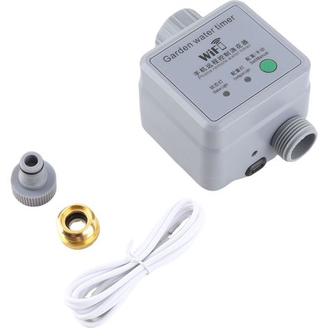 Programmateur d'arrosage intelligent WiFi, commande à distance, alimentation USB, pour jardin balcon, filetage G3/4, étanche IPX5, plastique robuste (1/5)
